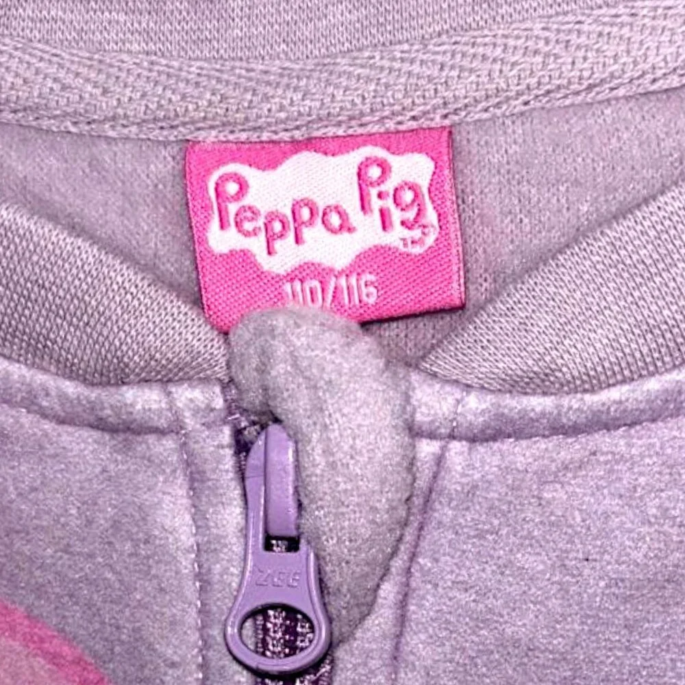 Peppa Pig Ballerina Jumpsuit Pajama – Purple Zip-Up One-Piece
